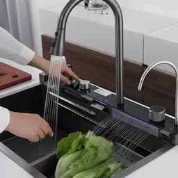 Lifestyle — robinet extensibil cu jet pulverizator și cascadă