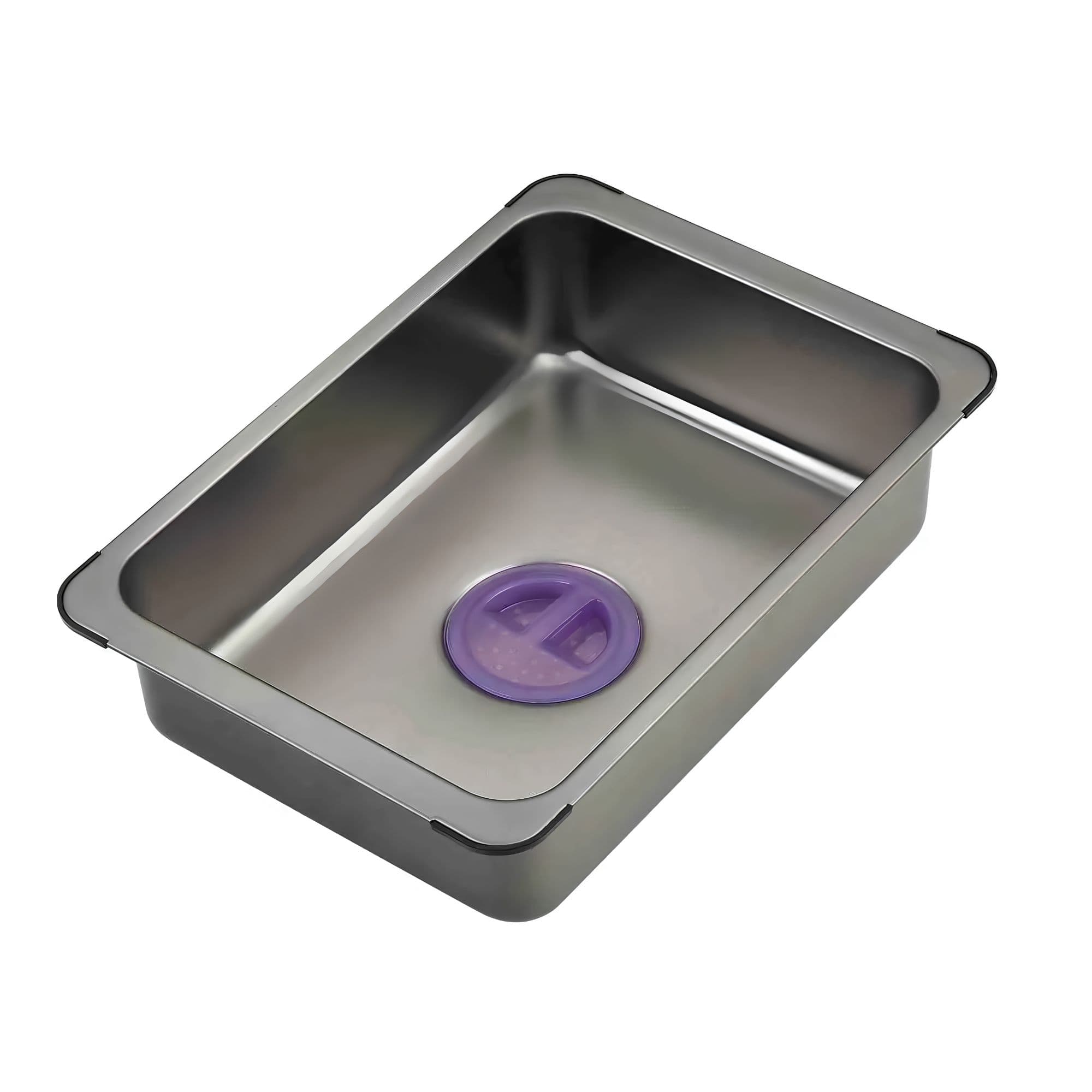 Tavă glisantă pentru spălare legume — recipient cu sită