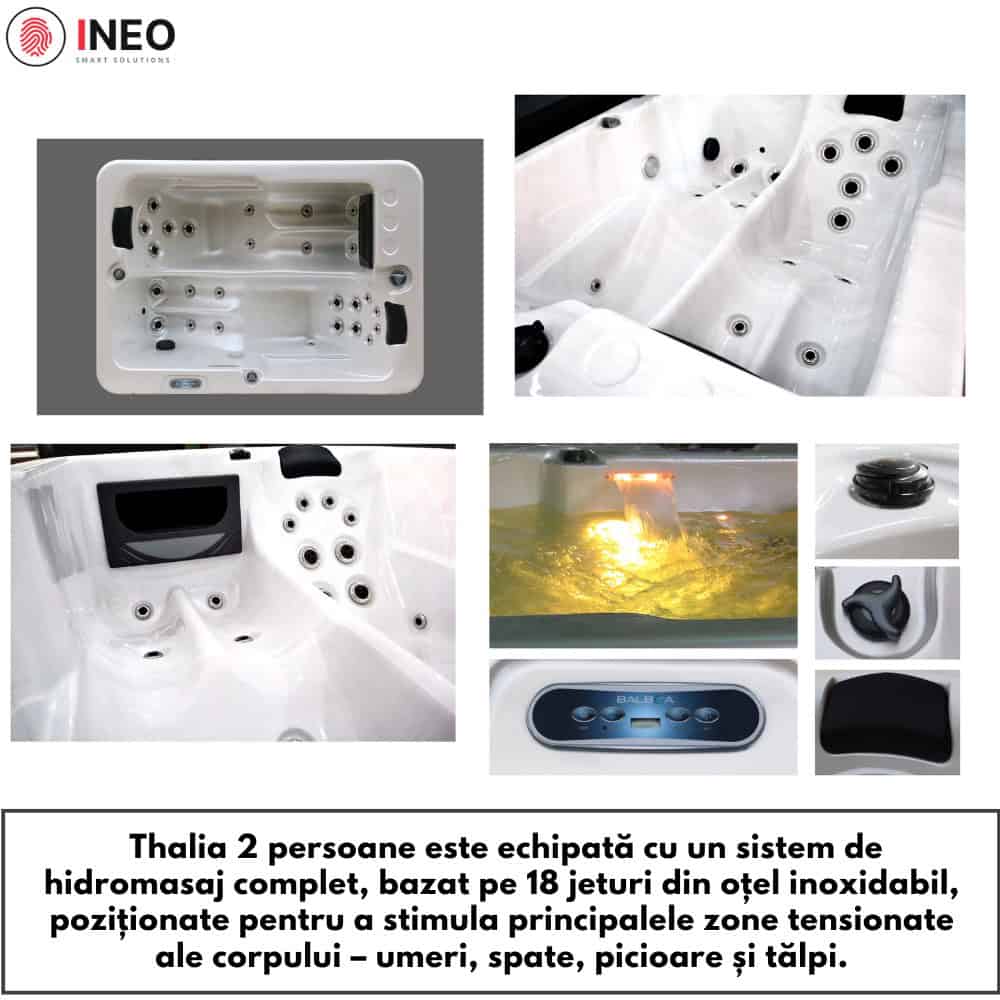 Sistem de hidromasaj cu 18 jeturi din oțel inoxidabil